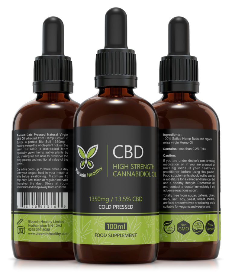 High Strength CBD Oil 13.5 1350mg 100ml Bottle [Subscription